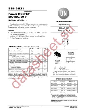 BSS138LT1G datasheet  